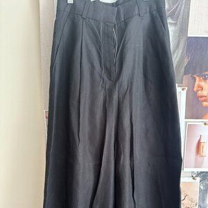 COS Black wide leg lightweight pants
